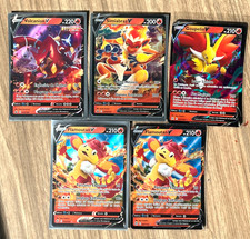 Lot 5 cartes Pokémon V -Feu-