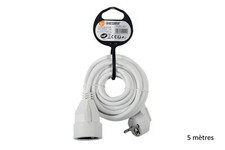 RALLONGE 16 A   AVEC TERRE  LONGUEUR  5 METRES