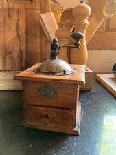 Authentique moulin à café "Mutzig" Framont, en bois, déco campagne