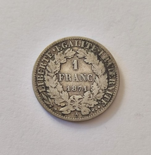 Monnaie franc cérès 1871 - monnaie,