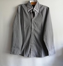 Chemise grise coton polyester ajustée T40 Studio AT (4507014)