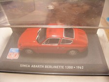 voiture 1/43 eme IXO ALTAYA SIMCA ABARTH BERLINETTE 1300 1962