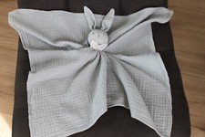 doudou lapin lange vert amande