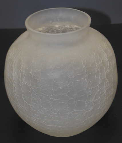 Joli vase boule verre - en,
