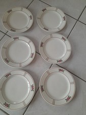 10 Assiettes Plates Faïence
