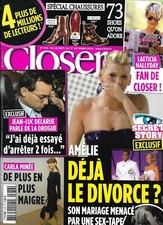 CLOSER n°276 25/09/2010  Amélie/ JL Delarue/ Carla Bruni/ Spécial Chaussures