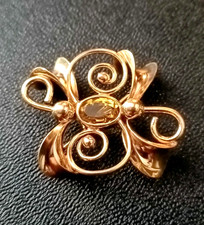 Ancienne  Broche Art Déco Plaqué Or : Murat.