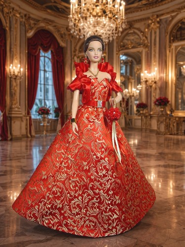 Barbie doll red - barbie, robe