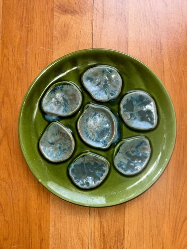Plat huitres pornic peint - plat,