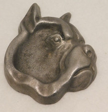 CENDRIER en aluminium CHIEN DOGUE bouledogue BOXER dog BULLDOG
