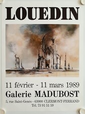 Affiche LOUEDIN 1989 Exposition Galerie Madubost - Clermont-Ferrand