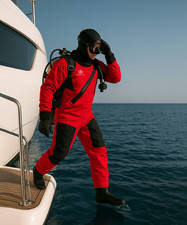Combinaison de plongée HENRI LLOYD combinaison sèche Cobra noir rouge. Marine...