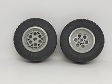 LEGO : 2x Roue pneu 62.4 x 20 S  - Réf 32020c01 gris - Set 8421 8285 8063 8436