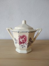 Sucrier  Digoin Sarreguemines Boulogne * décor de roses