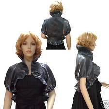 Superbe Boléro / top SATIN GRIS ARGENT Taille Unique