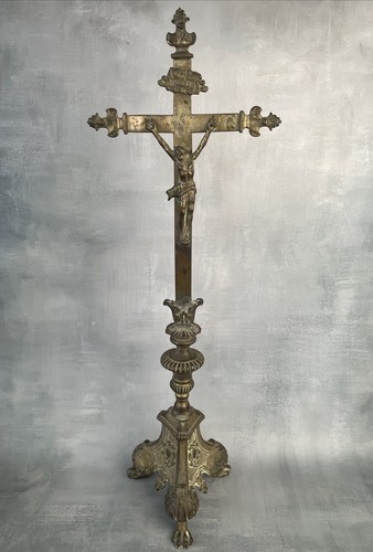 Ancien crucifix croix autel - crucifix,