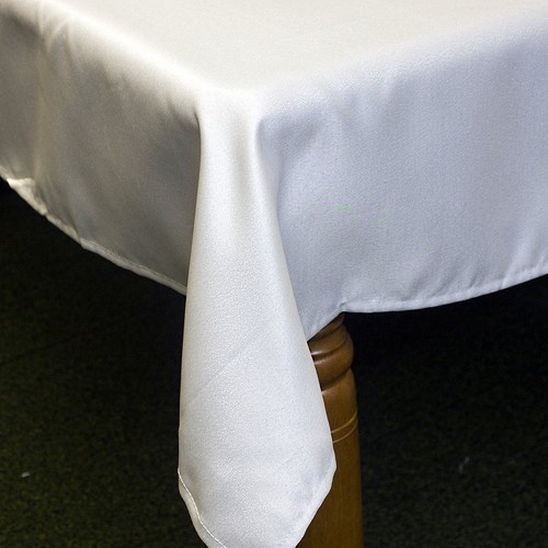 Nappe oblongue polyester blanc - nappe,