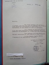 Lettre du secrétariat du