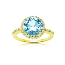 Rond Halo Simulé Aigue-Marine