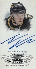 THOMAS VANEK 08-09 UD CHAMPS HOCKEY CERTIFIED AUTOGRAPH