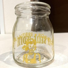 Pot à yaourt ancien en verre