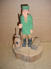 Folk Art Pudge Wood Carved