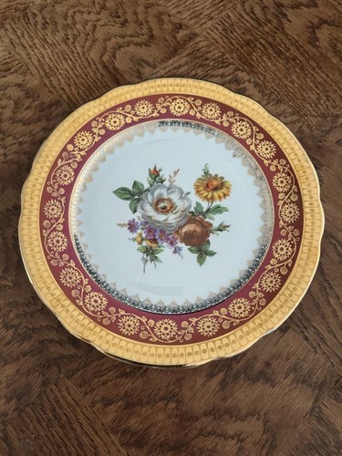 Assiette porcelaine fleurs - assiette,