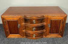 18"meubles de sculpture à la main en bois Huanghuali 3 tiroirs armoire de bijoux