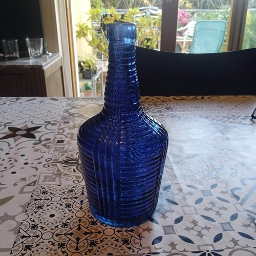 Bouteille bleue cobalt - bouteille,