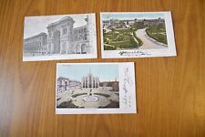 LOT DE 3 CARTES POSTALES MILAN PIAZZA DUOMO VOYAGÉES DE 1903 SUBALPINA W