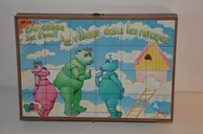 Ancien jeu jouet 24 CUBES LE VILLAGE DANS LES NUAGE Vintage FRANCE JOUETS 1984