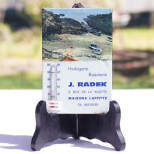 Ancien thermomètre sur glaçoïde publicitaire Bijouterie J. Radek Maisons-Laffite