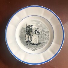 Assiette parlante - Porcelaine Opaque Clairefontaine R&S - #9 (Militaire)