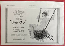 Pub de presse les "BAS GUI" Pour femme élégante en Soie naturelle & fil d'Ecosse
