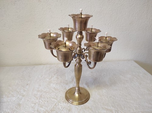 Ancien candélabre bronze - ancien,