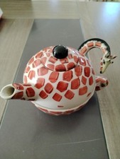 Ensemble théière plus bol motif girafe.