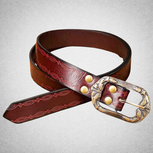 Ceinture viking cuir gaufré - ceinture,