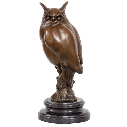 Statue chouette bronze - chouette, de