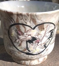 3 Tasses en ceramique a sake,signe,Japon,Japan 