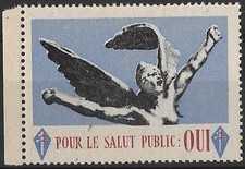 LIBERATION ..RRR...DE GAULLE.."Vignette** Pour le salut public"..signé P .MAYER