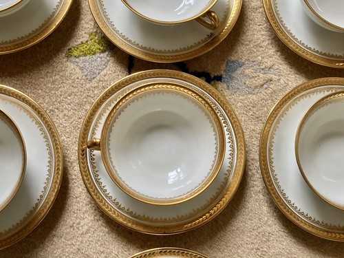 Tasses café thé - tasses, dorures
