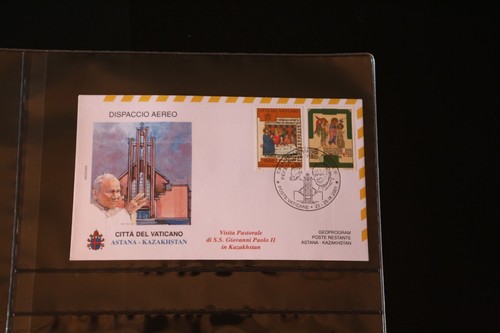 Enveloppe timbre kazakhstan - -,