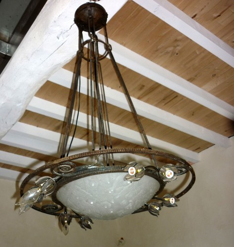 Superbe lustre art deco - lustre, muller