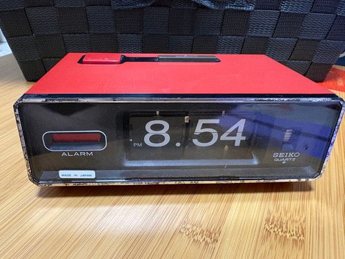 Seiko qn401t flip clock - flip, red