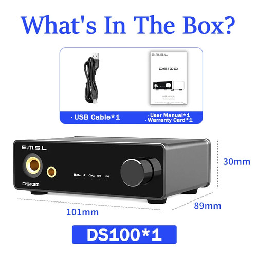 Smsl ds100 res dac usb - hi-res,