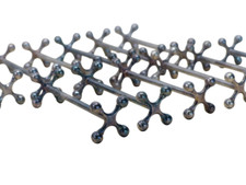 CHRISTOFLE Vintage set 12x French Knife Rests Silverplated 4 Boules Balls 1940s