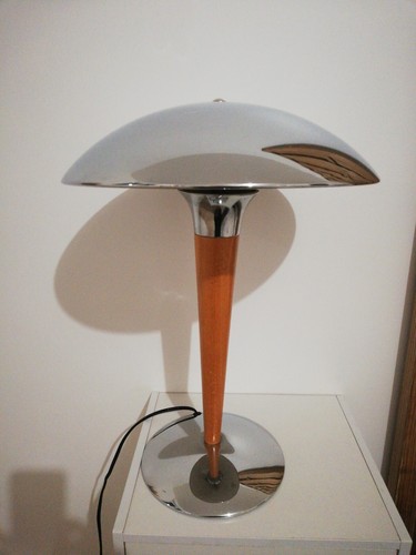 Lampe champignon vintage inox - lampe,