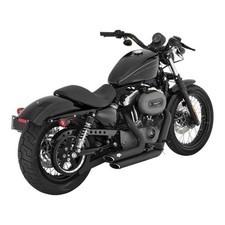 Vance & Hines ShortShots Staggered Noir Pour Harley - Davidson Sportster 04-13