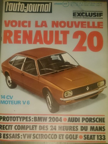 Auto journal 1974 r20 - l'auto,