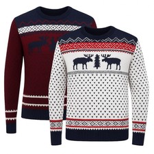 Pull En Laine D'Hiver Pour Femme Christmas Nordic Fair Isle